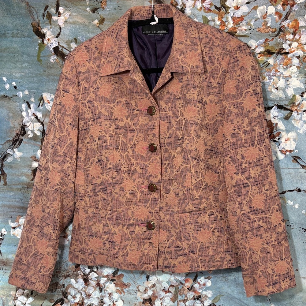 Vintage sports collection beautiful Patterned Blazer great condition